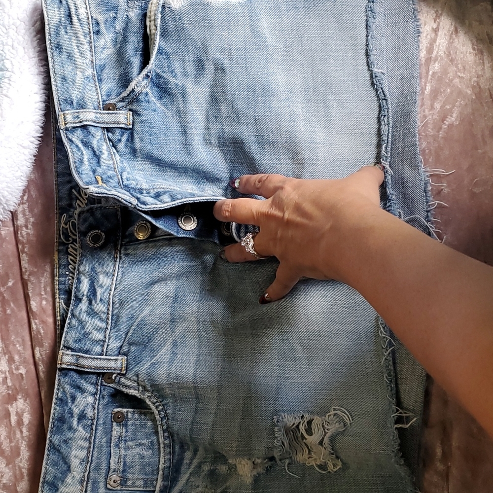 American eagle distressed mini skirt